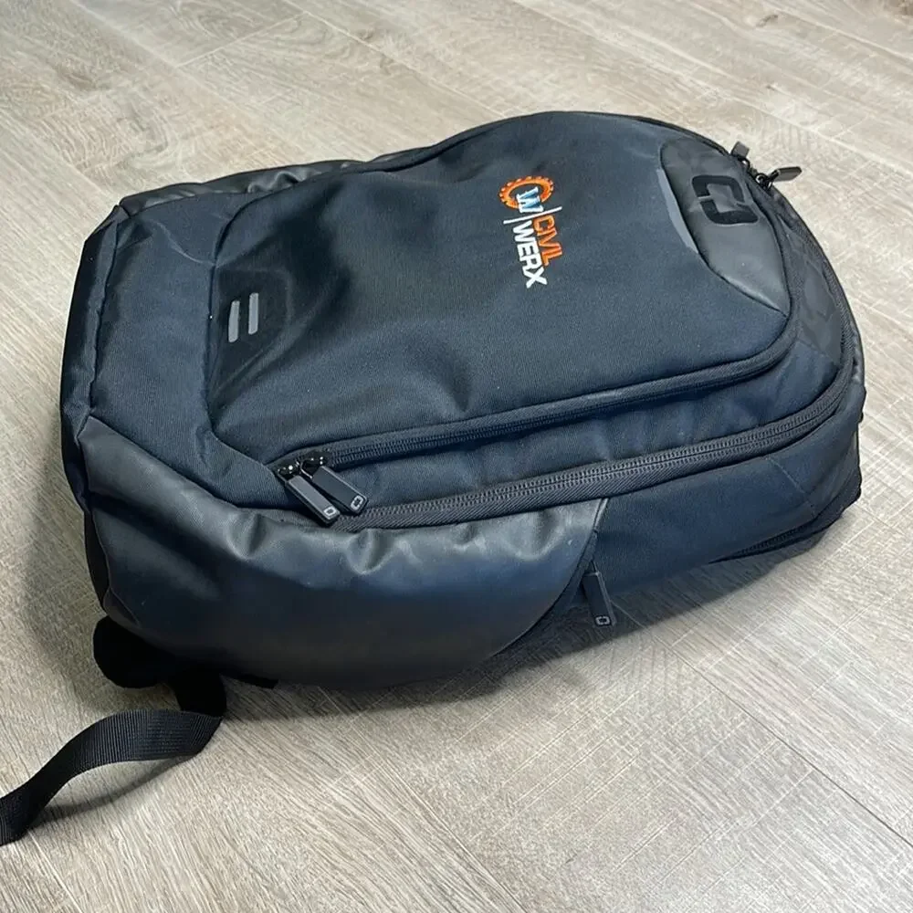 OGIO Black Multi Pocket Passed Straps Backpack